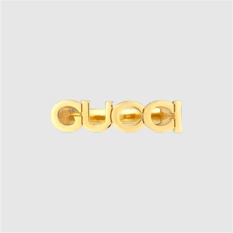 gucci alphabet ring|'GUCCI' letter ring in rose gold.